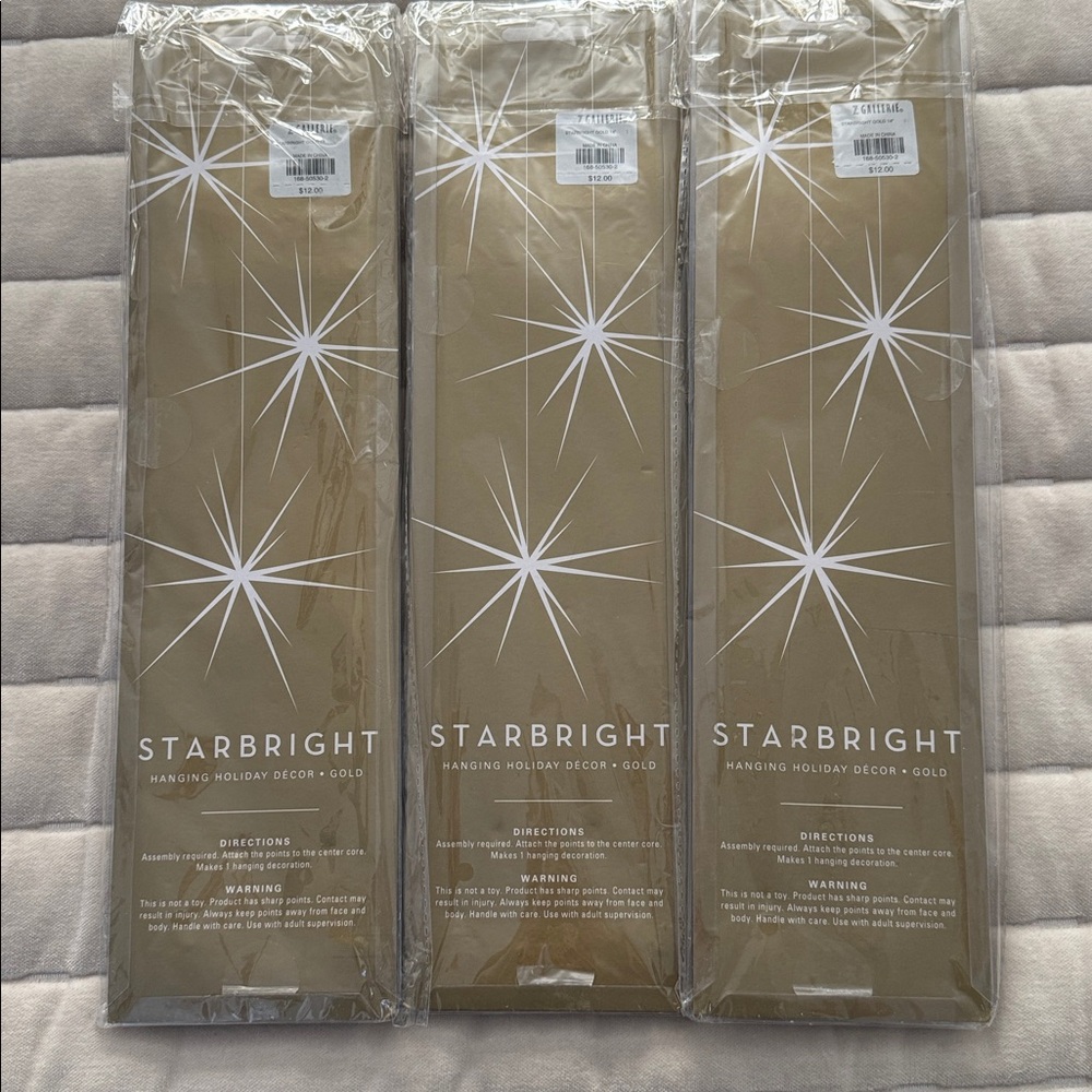 Z Gallerie Elegant Gold Hanging Starbright Set *NWT ✨